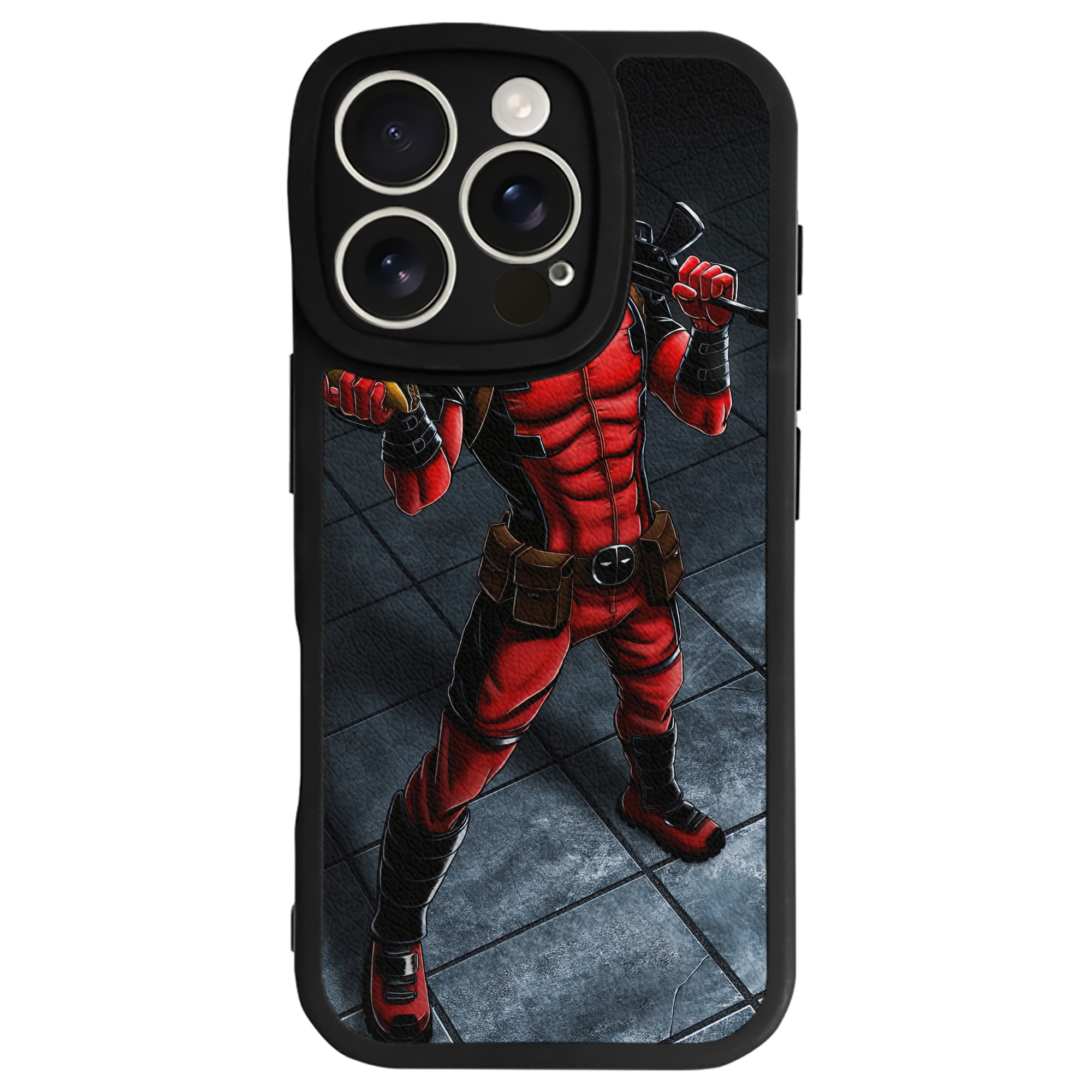 Deadpool デッドプール 【iPhone 16シリーズ対応】シリコンスマホケース（レザー調） 材質：シリコン